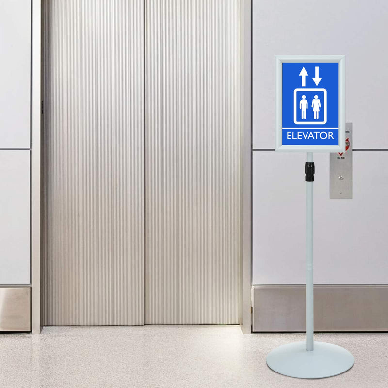 Vidaxl piedistallo porta poster argento 33 x 33 x 123 cm PVC e acciaio
