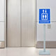 Vidaxl pedestal para carteles plateado 32,5 x 27 x 126 cm PVC y hierro fundido