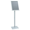 Vidaxl piedistallo supporto per poster argento 32,5 x 27 x 126 cm PVC e ghisa