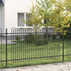 Vidaxl spike boog hek zwart 200 x 150 cm gepoedercoat staal
