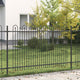 VidaXL valla en arco de púas negra 200 x 130 cm acero con recubrimiento en polvo