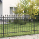 Valla perimetral Vidaxx negra 200 x 150 cm de acero con recubrimiento en polvo