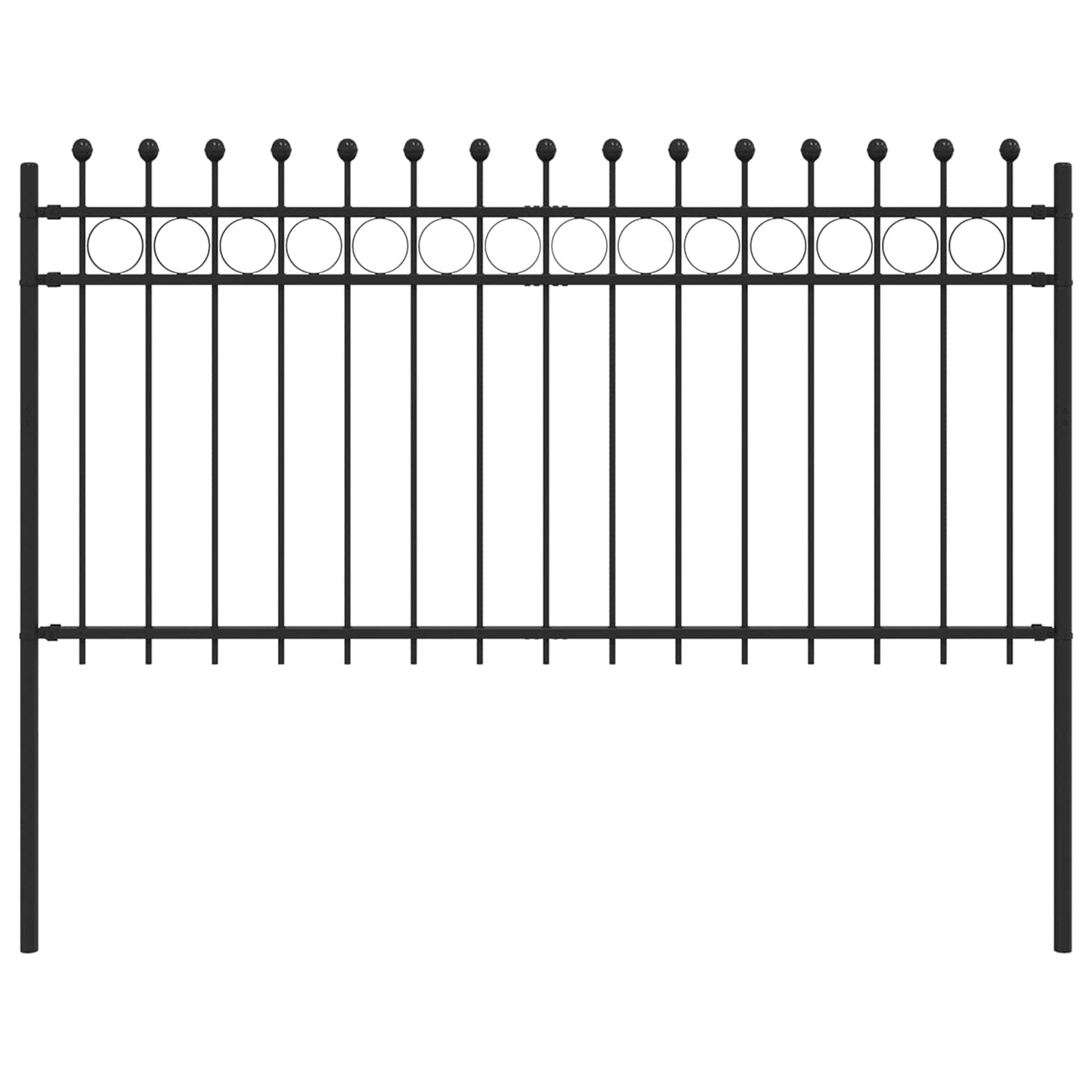 Valla perimetral Vidaxx negra 200 x 150 cm de acero con recubrimiento en polvo