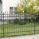 Valla perimetral Vidaxx negra 200 x 130 cm de acero con recubrimiento en polvo