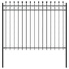 Vidaxl ringhek zwart 200 x 200 cm gepoedercoat staal