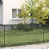 Vidaxl spike hek zwart 200 x 130 cm gepoedercoat staal