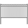 Vidaxl spike hek zwart 200 x 150 cm gepoedercoat staal
