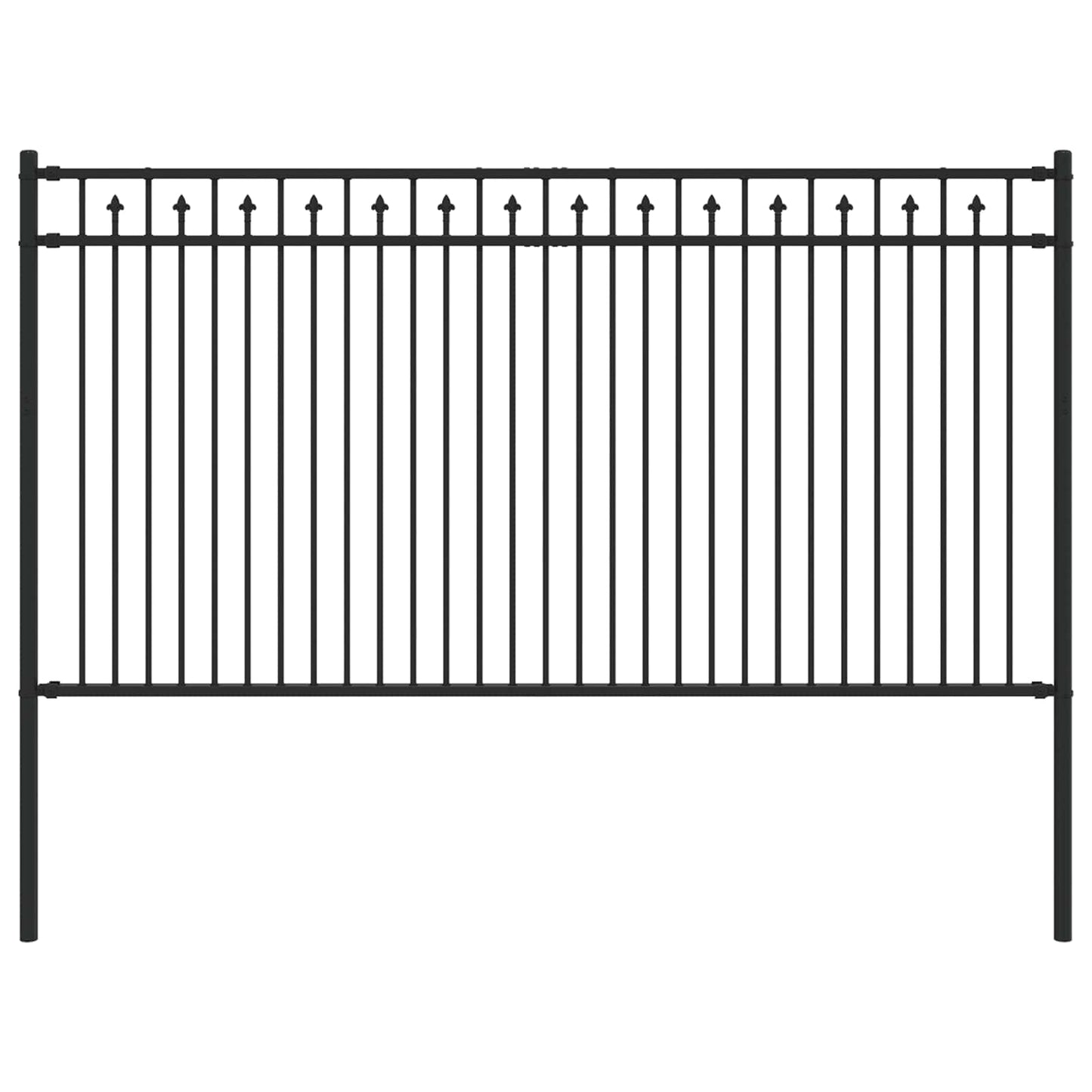 Vidaxx valla con púas negra 200 x 150 cm acero con recubrimiento en polvo