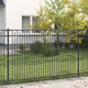Vidaxx valla con púas negra 200 x 166 cm acero con recubrimiento en polvo