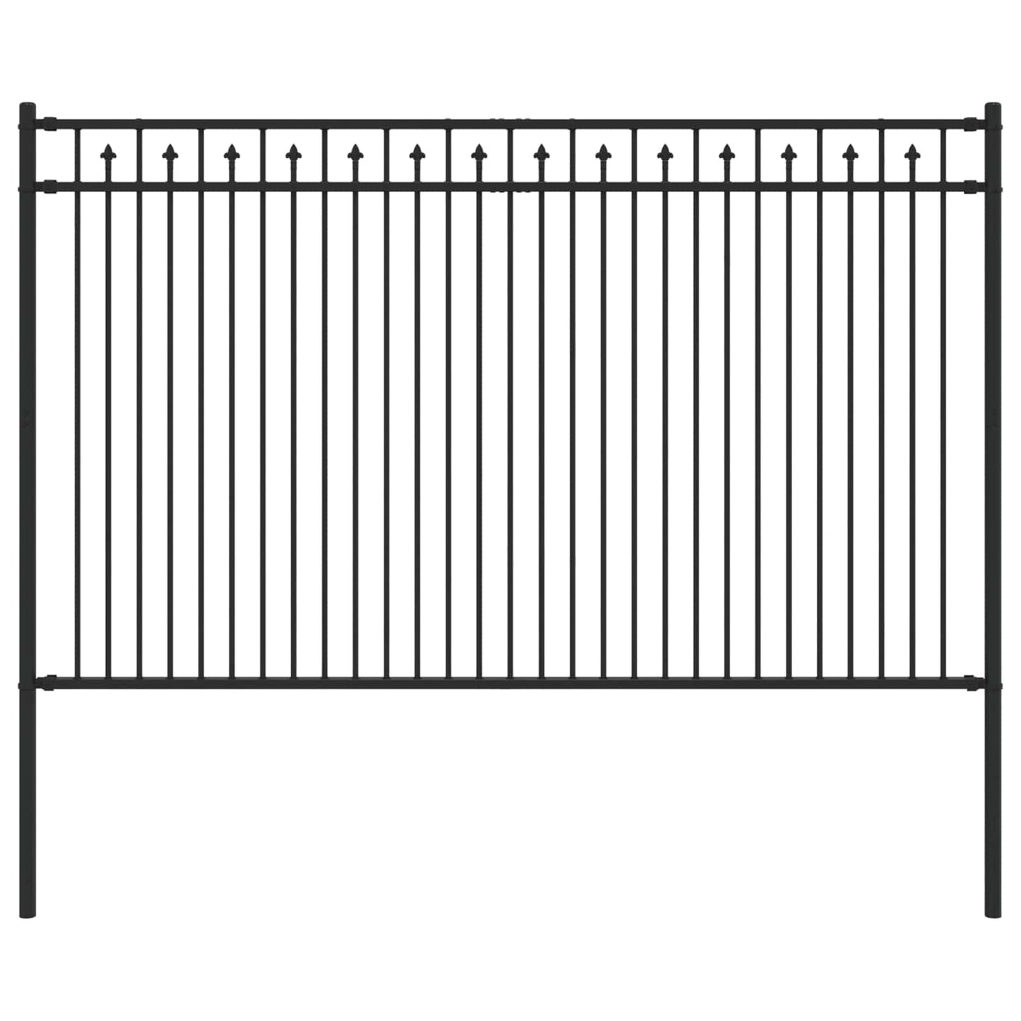 Vidaxx valla con púas negra 200 x 166 cm acero con recubrimiento en polvo