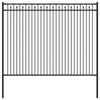 Vidaxl spike hek zwart 200 x 200 cm gepoedercoat staal