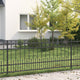 Vidaxx valla con aros de púas negro 200 x 130 cm acero con recubrimiento en polvo