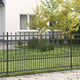 Vidaxx valla con aros de púas negro 200 x 150 cm acero con recubrimiento en polvo
