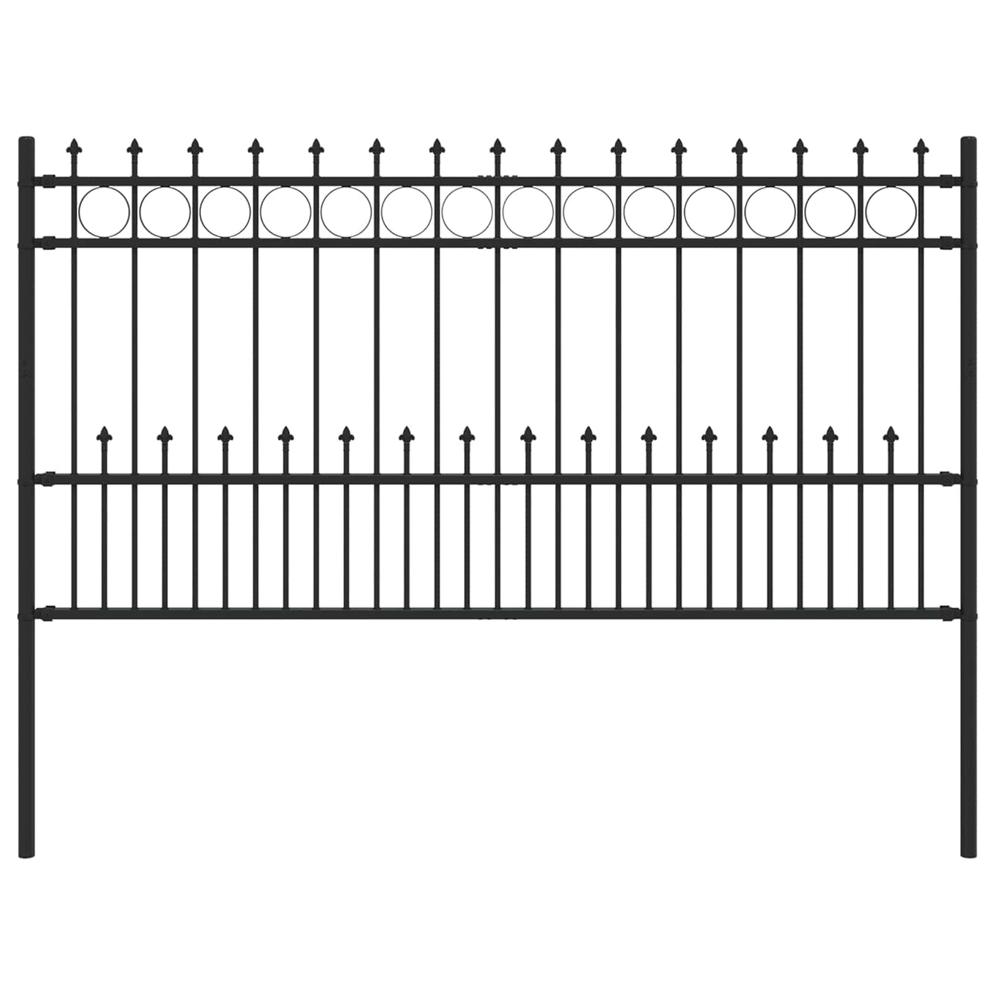 Vidaxx valla con aros de púas negro 200 x 150 cm acero con recubrimiento en polvo