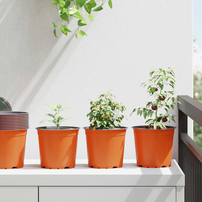 Vidaxl bloempot 100 pcs terracotta ø 15 x 13 cm kunststof