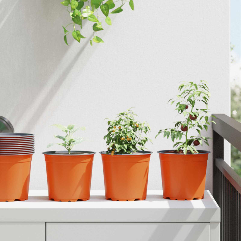 Vidaxl bloempot 200 pcs terracotta ø 15 x 13 cm kunststof