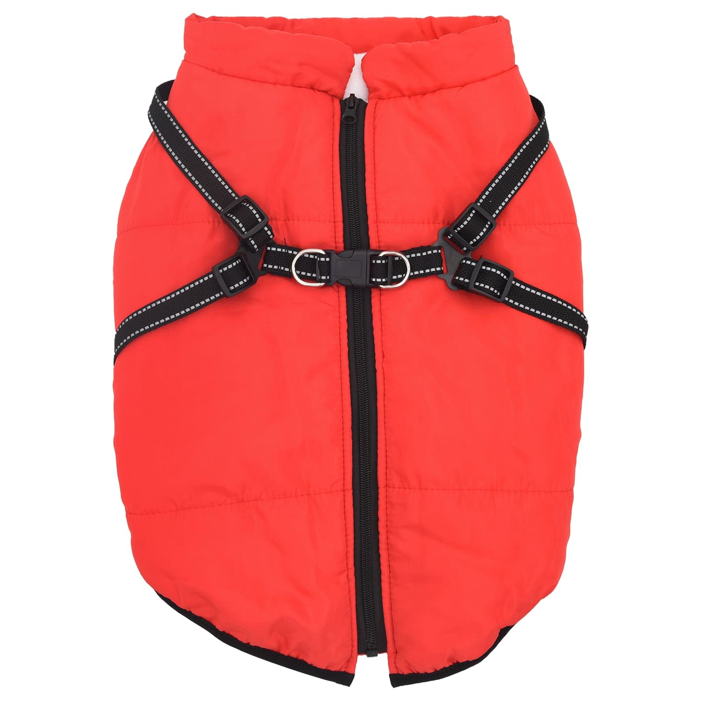 Abrigo para perros VidaXL con arnés rojo 5xl polar y poliéster
