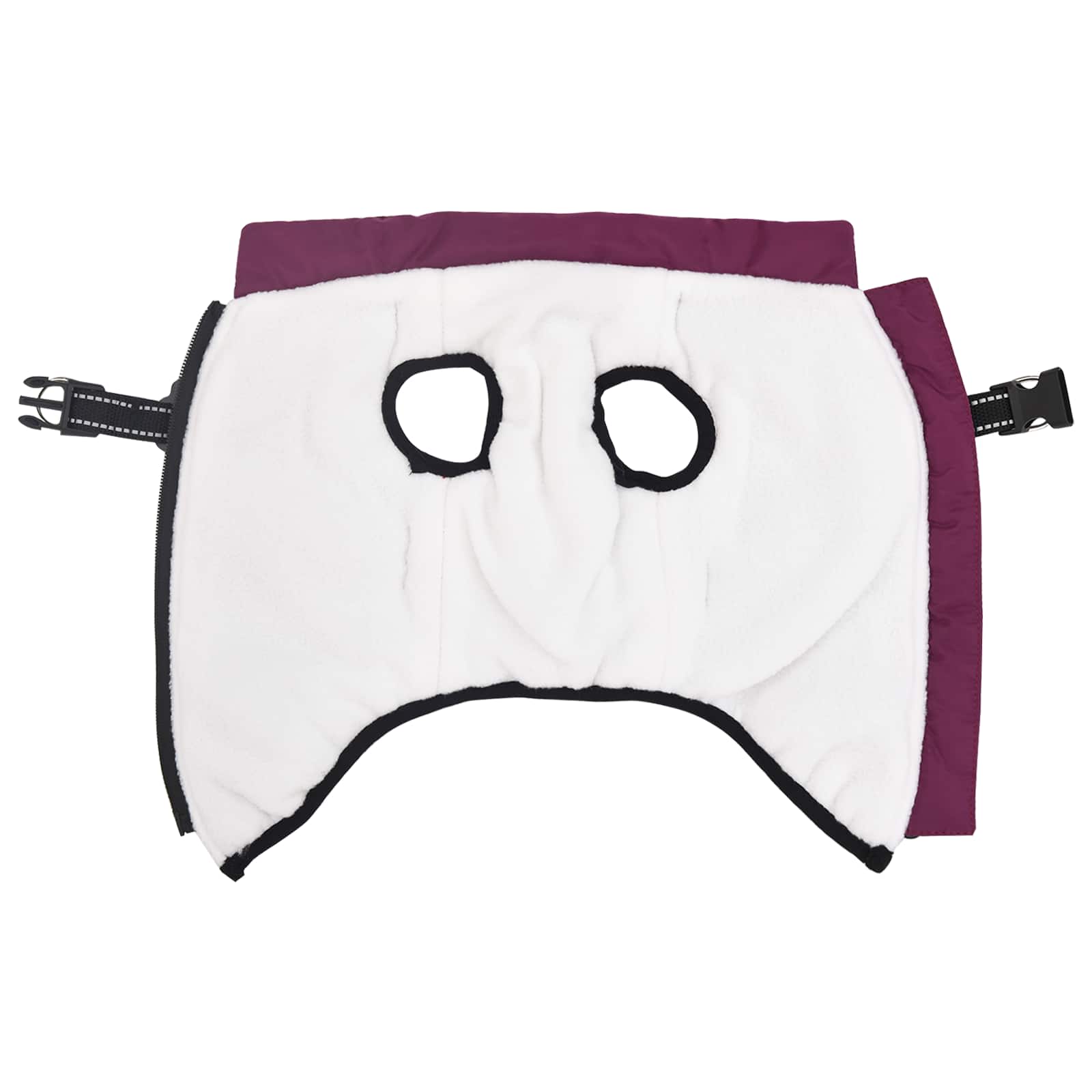 Vidaxl hondenjas met harnas paars l fleece en polyester