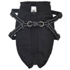Cappotto per cani VidaXL con pettorina XL nera in pile e poliestere
