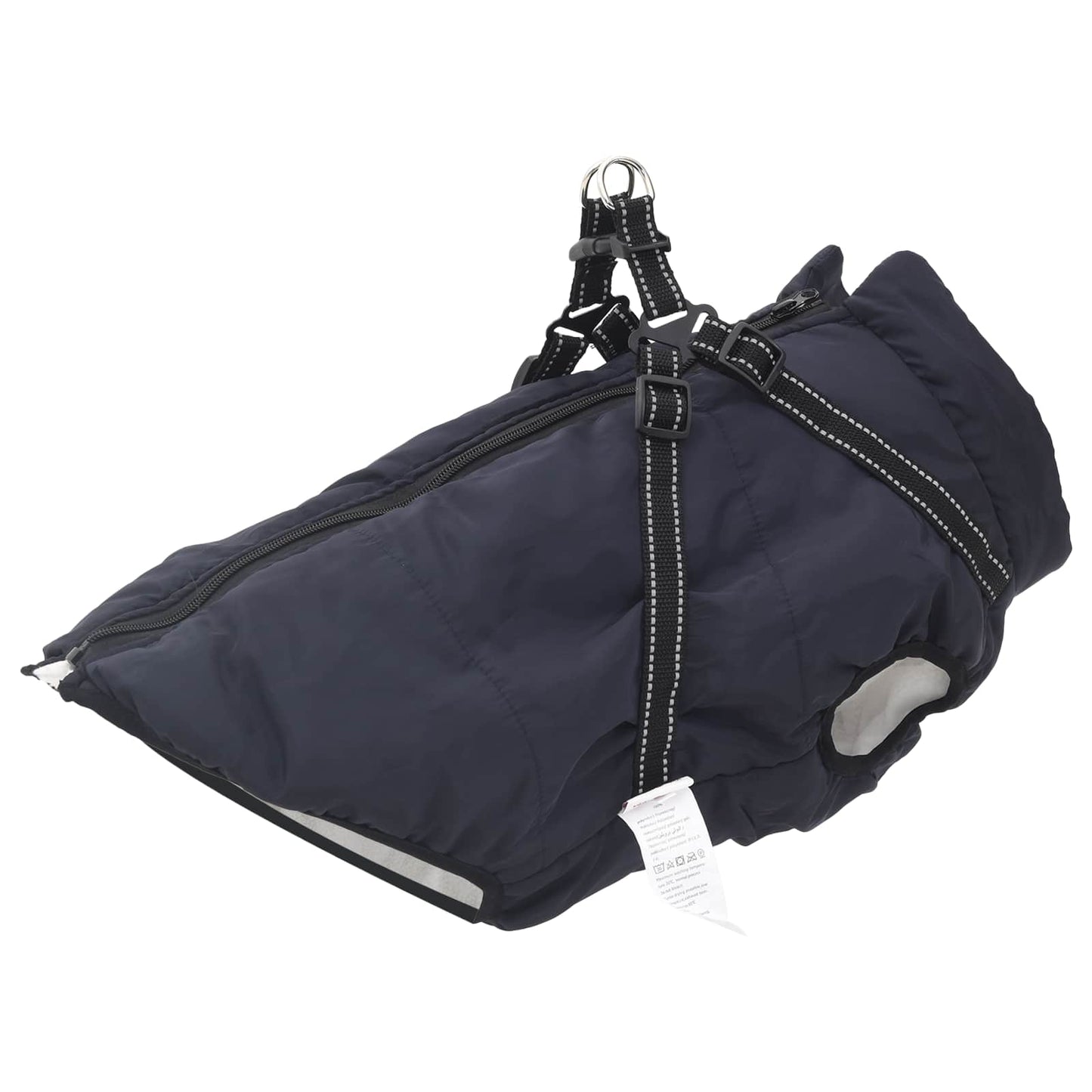 Vidaxl hondenjas met harnas marineblauw 4xl fleece en polyester
