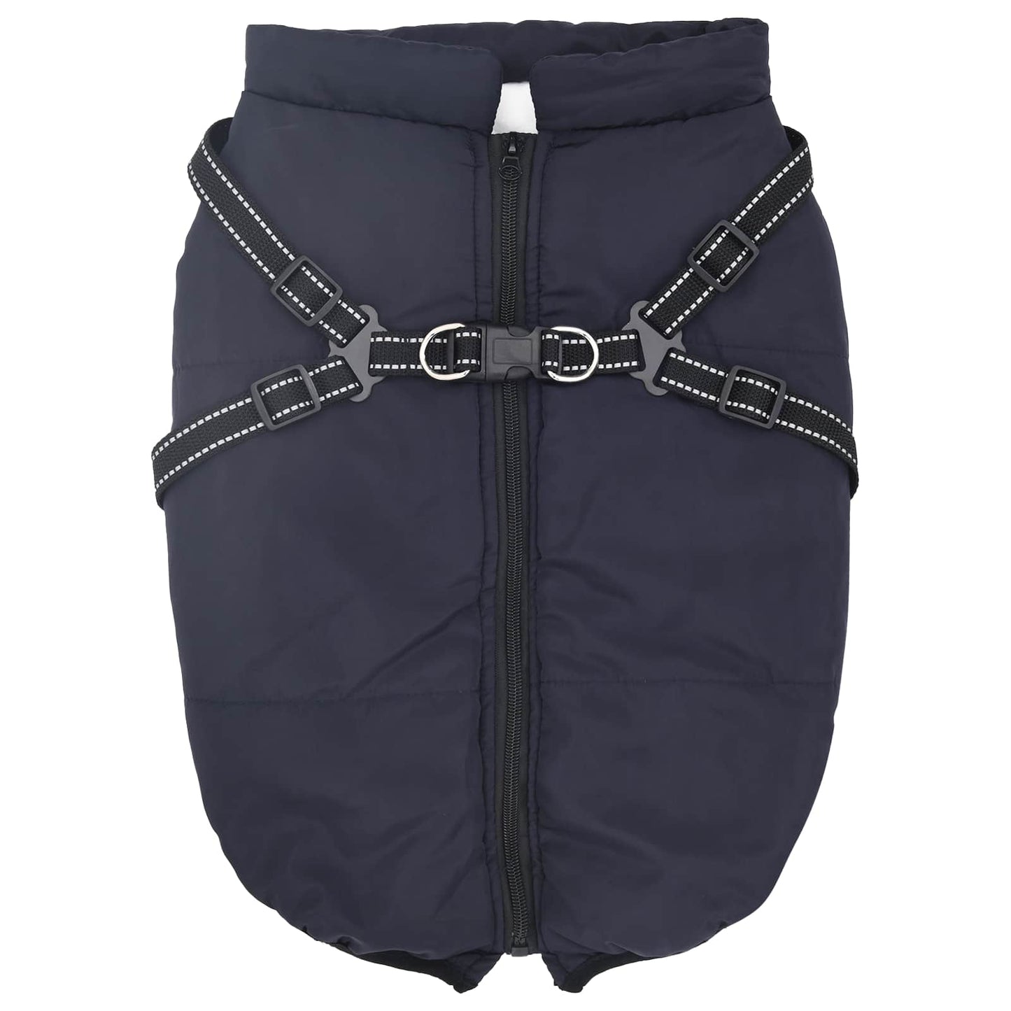 Vidaxl hondenjas met harnas marineblauw 4xl fleece en polyester