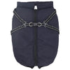 Cappotto per cani VidaXL con pettorina blu navy 4xl in pile e poliestere