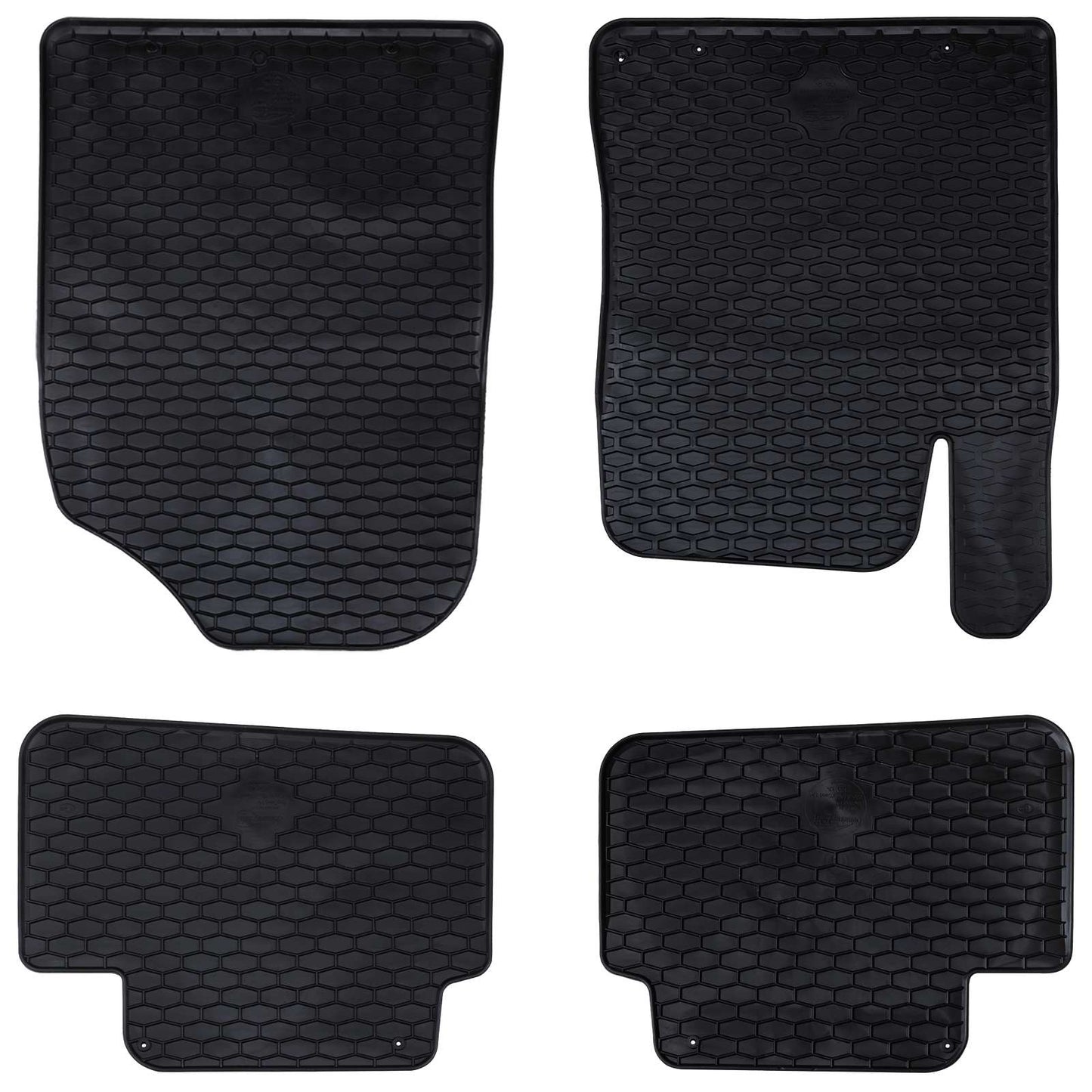 Tappetini per auto VidaXL 4 pezzi in TPE nero