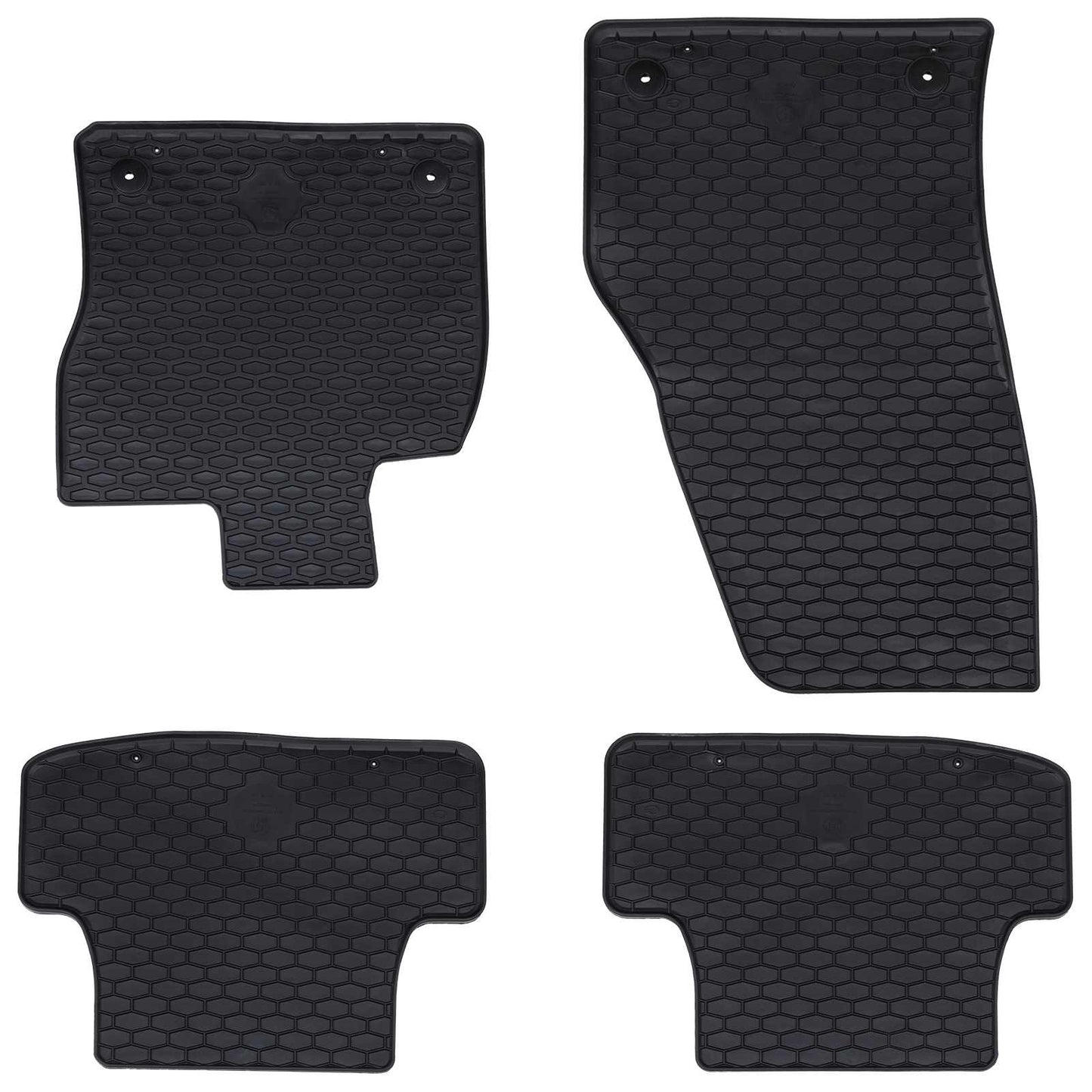Tappetini per auto Vidaxl 4 pezzi neri VW T-ROC TPE