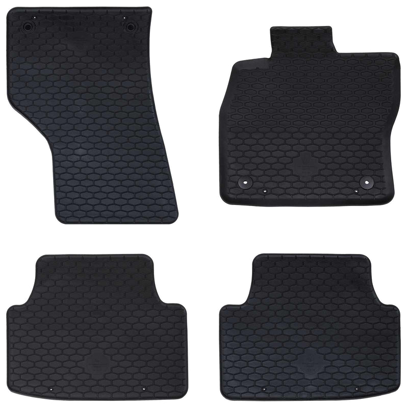 Tappetini auto Vidaxl 4 pezzi nero sedile Leon TPE