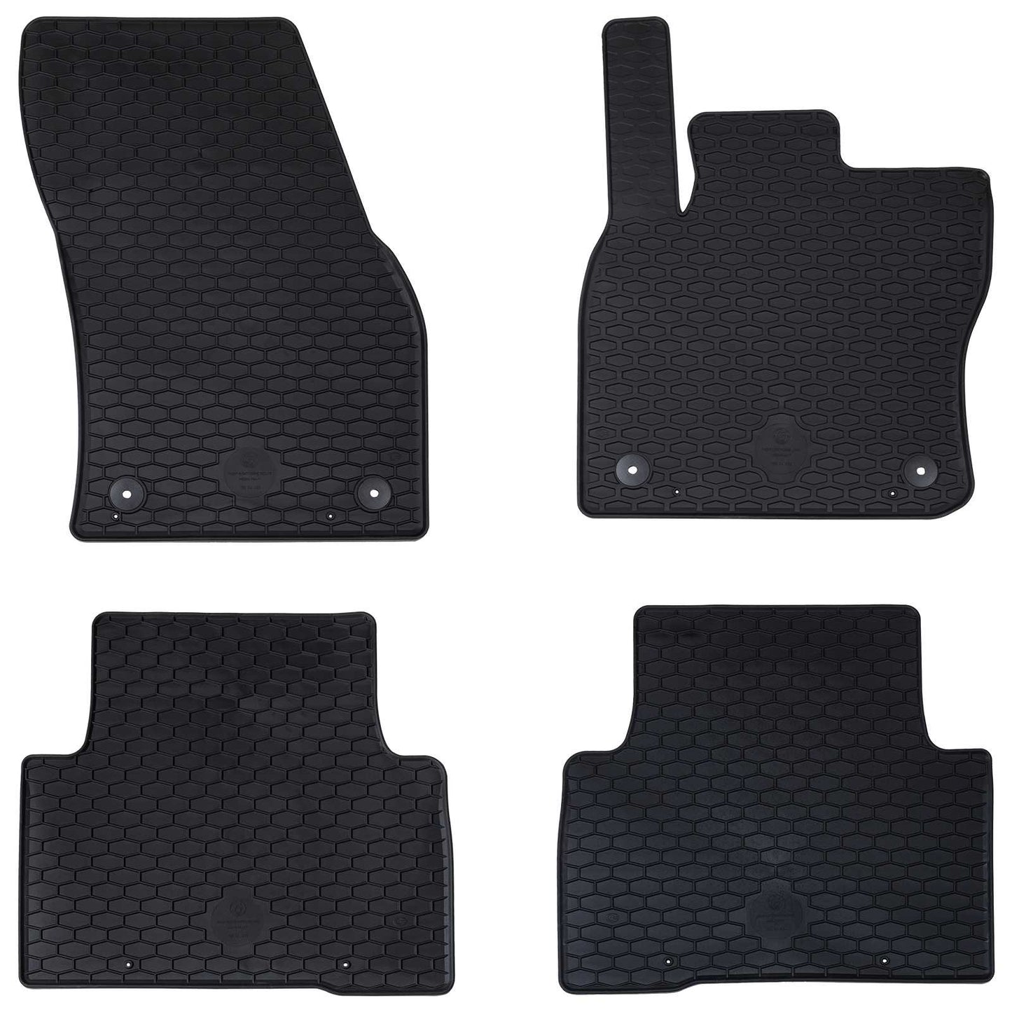 Vidaxl alfombrillas de coche 4 piezas negras VW Tiguan, para Touran TPE