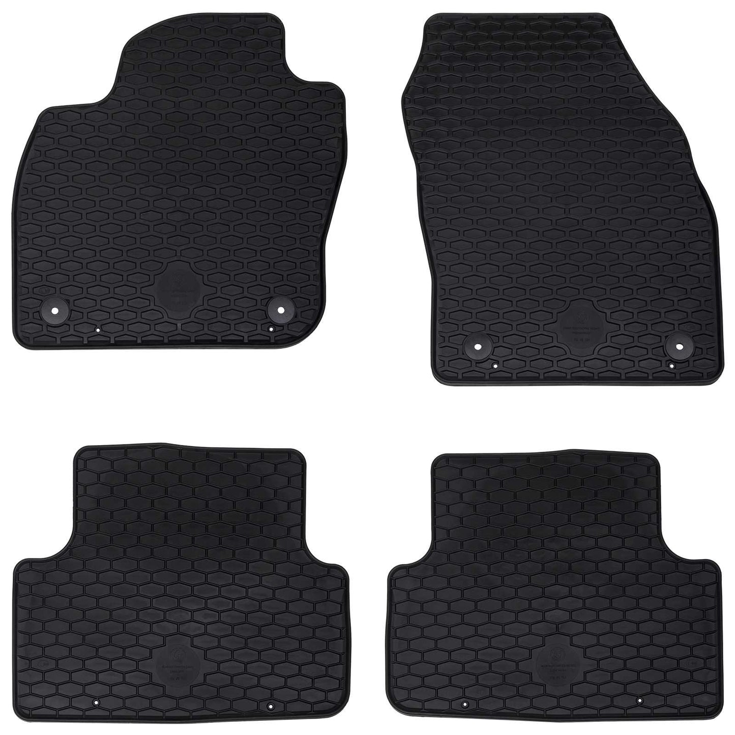 Tappetini per auto VidaXL 4 pezzi neri VW T-Cross TPE
