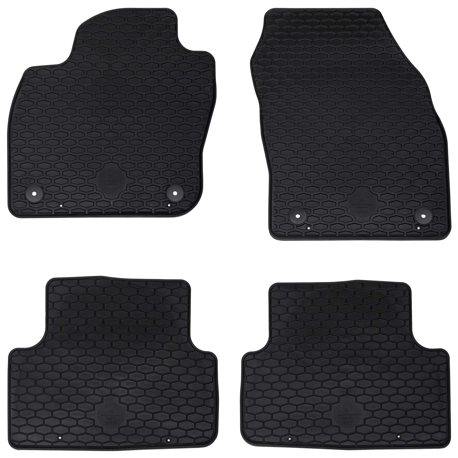 Tappetini per auto VidaXL 4 pezzi neri VW T-Cross TPE