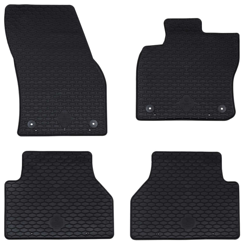 Tappetini per auto VidaXL 4 pezzi in TPE nero
