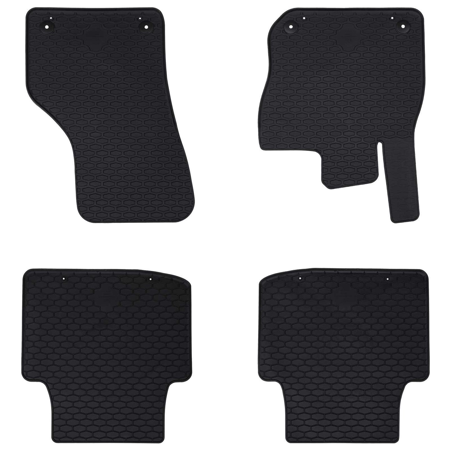 Tappetini per auto VidaXL 4 pezzi in TPE nero