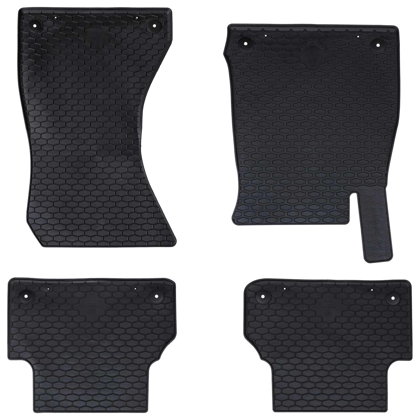 VidaXL alfombrillas para coche 4 unidades negras adecuadas para Audi A4 B9, A5 B9 TPE