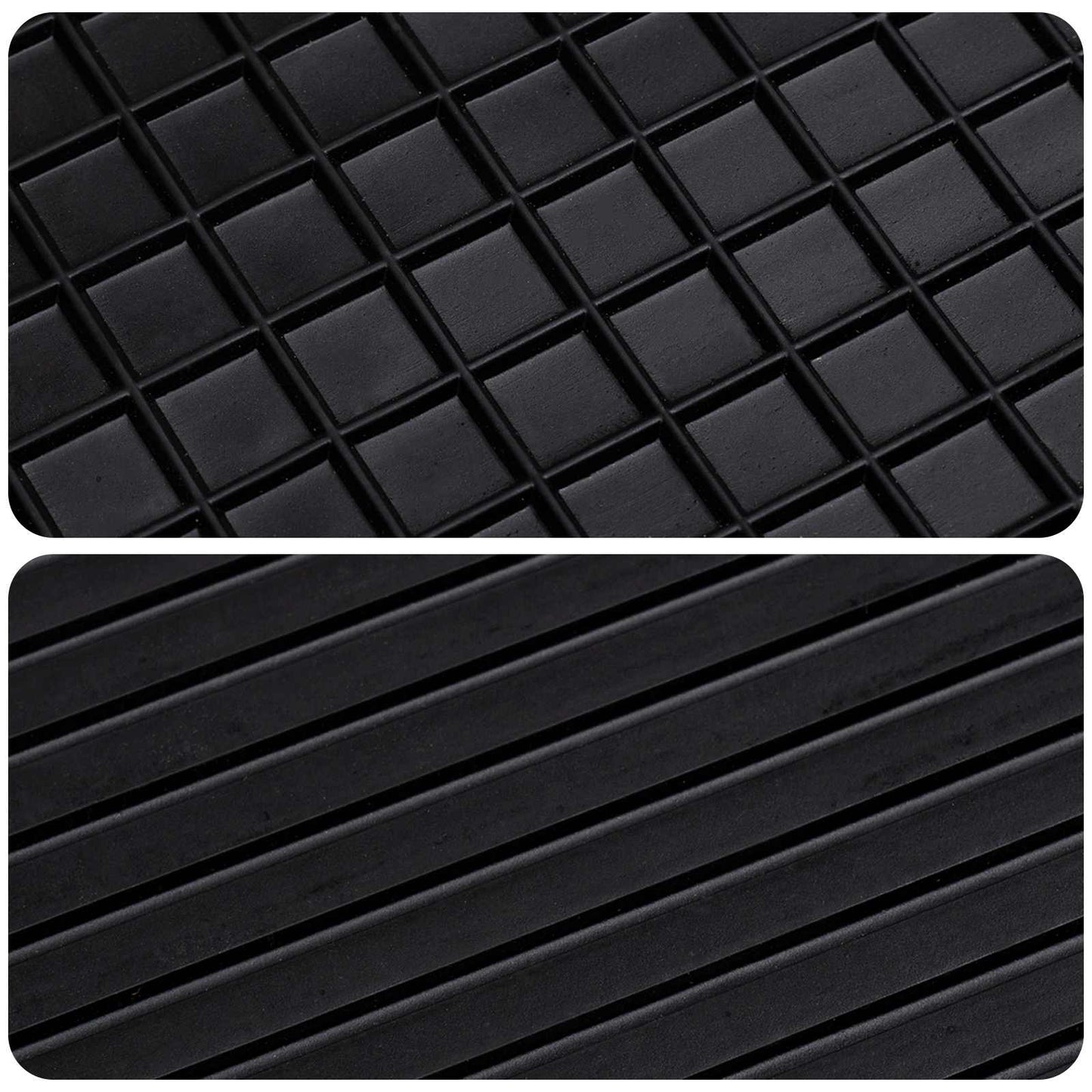 Vidaxl autobodemmat zwart rubber