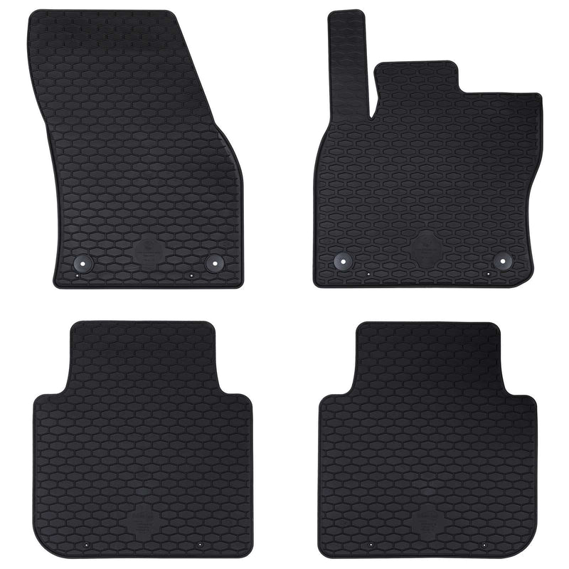 Tappetini per auto VidaXL 4 pezzi in TPE nero