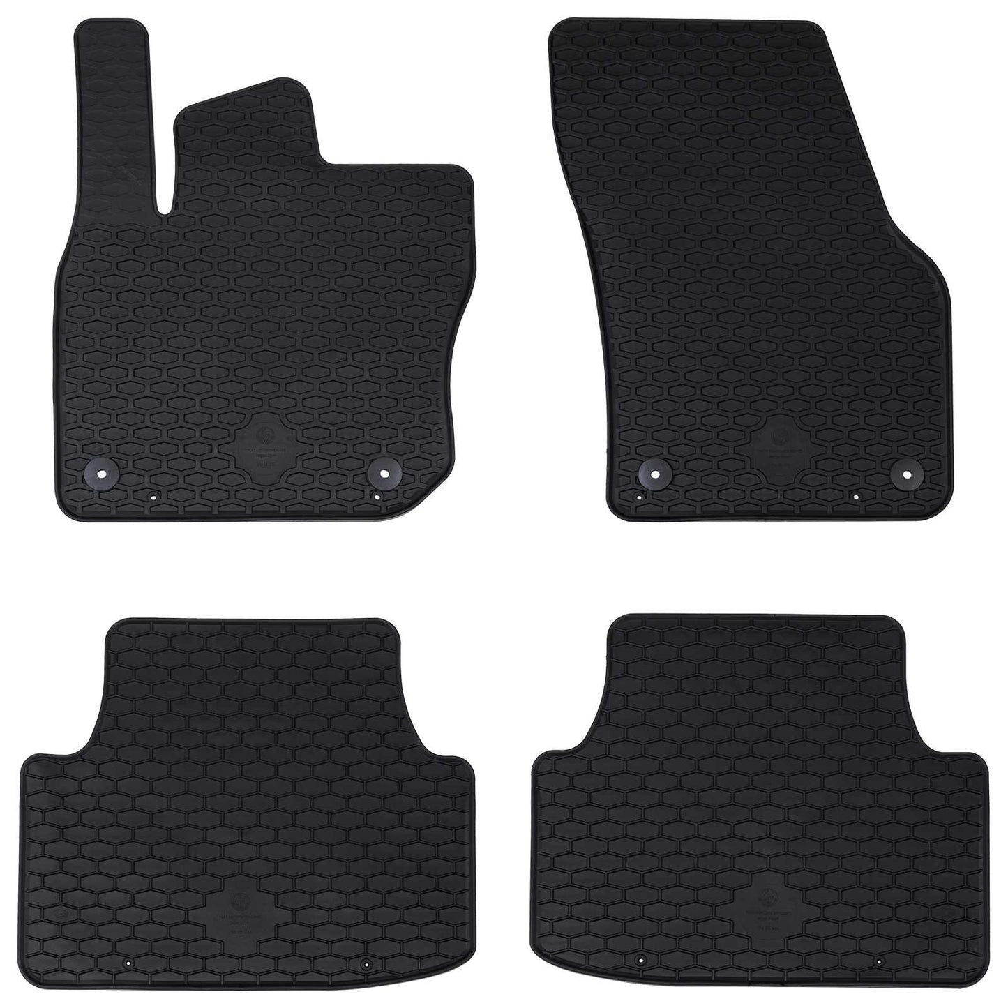 Tappetini auto Vidaxl 4 pezzi in gomma nera VW Tiguan Tdi