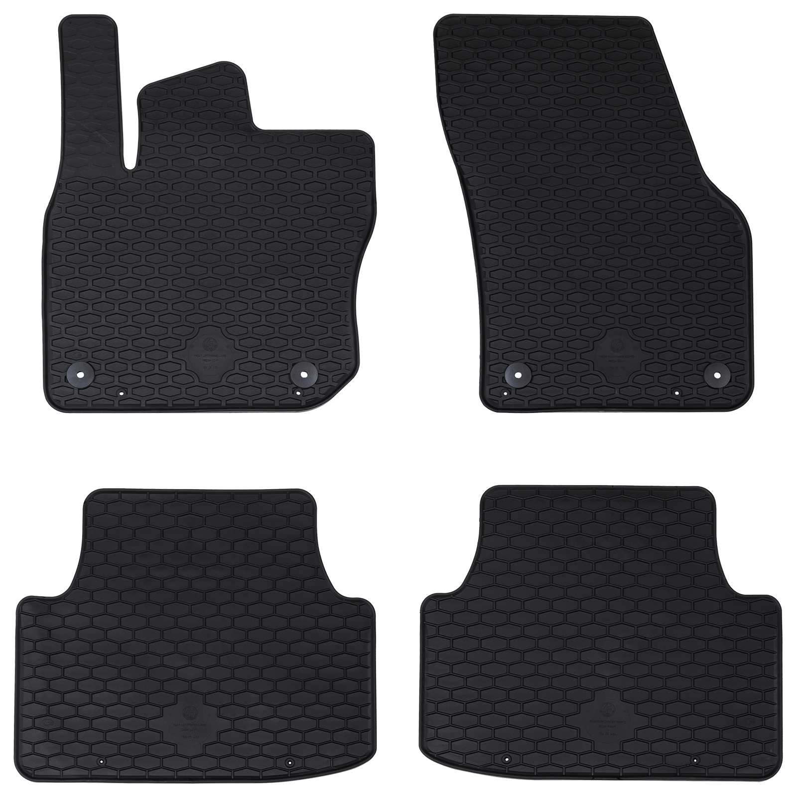 Tappetini auto Vidaxl 4 pezzi in gomma nera VW Tiguan Tdi