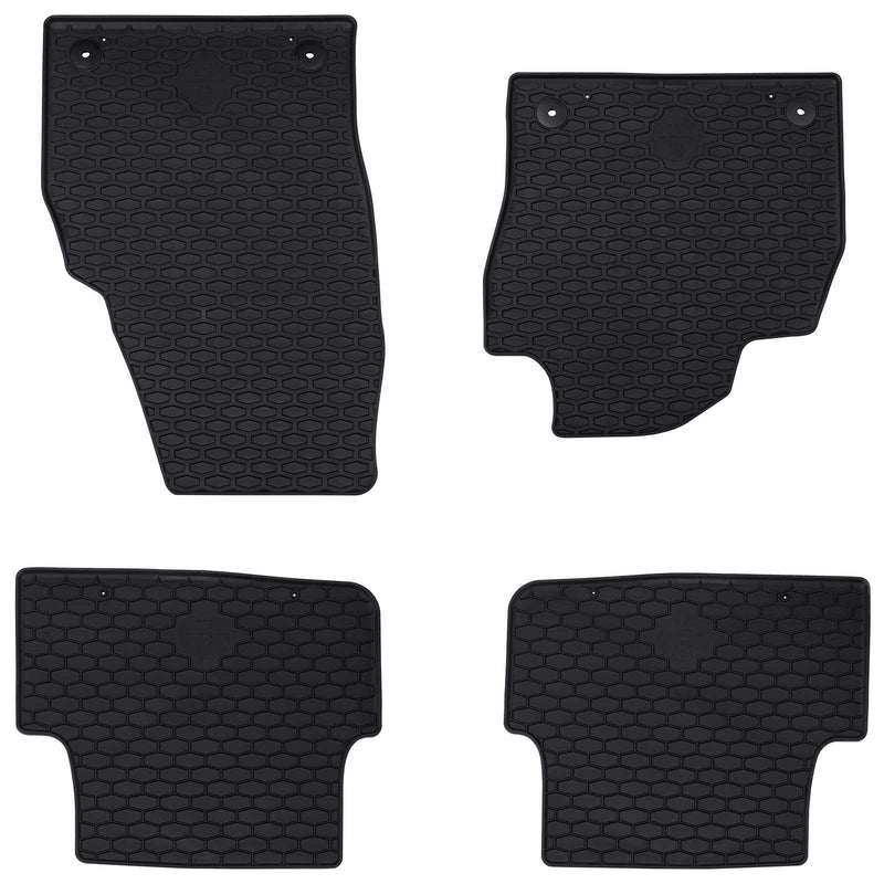 Vidaxl alfombrillas de coche 4 piezas negras VW Polo, goma taigo