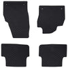 Vidaxl autobodemmat 4 pcs zwart vw polo , taigo rubber
