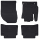 Vidaxl autobodemmat 4 pcs zwart rubber