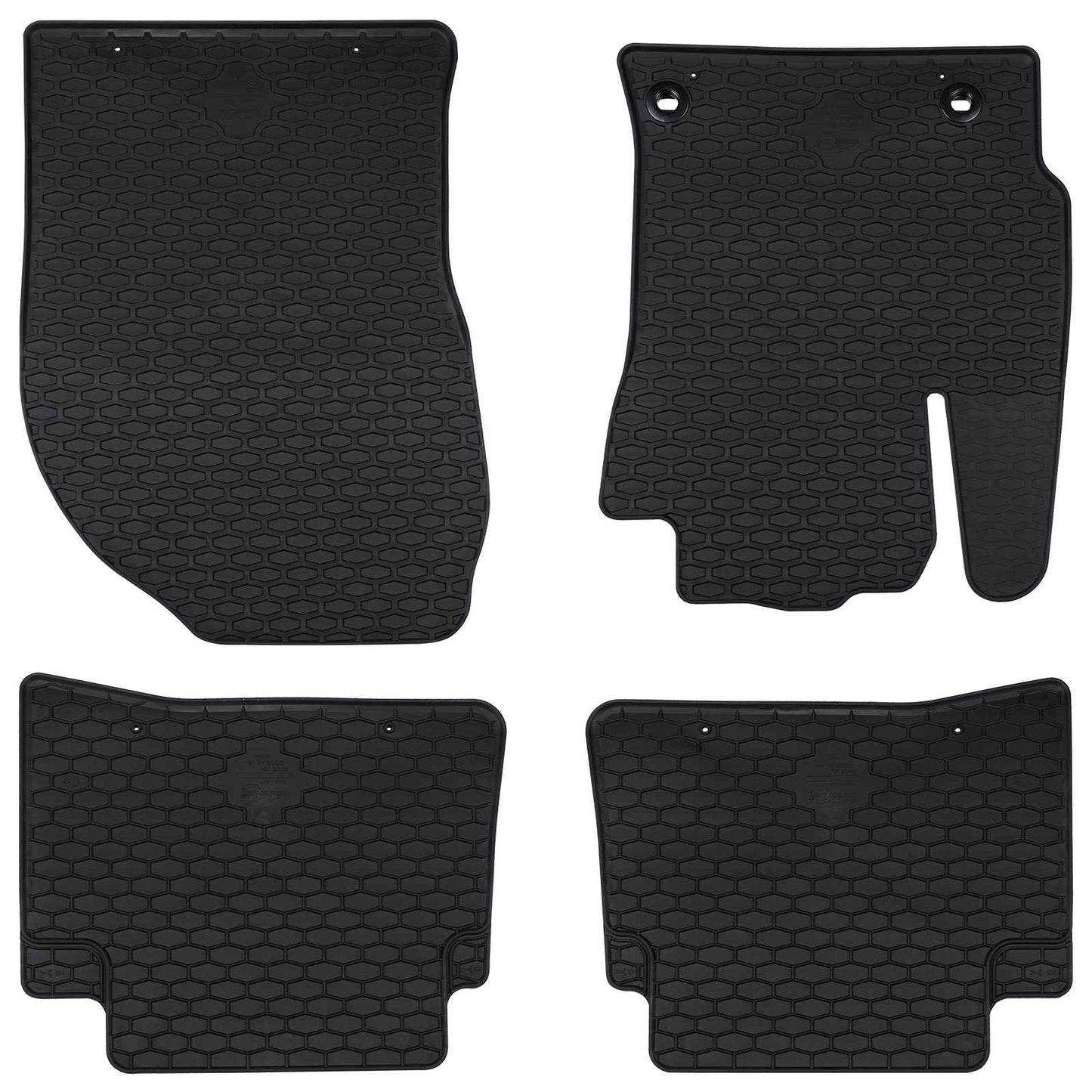 Vidaxxl alfombrillas para coche 4uds goma negra