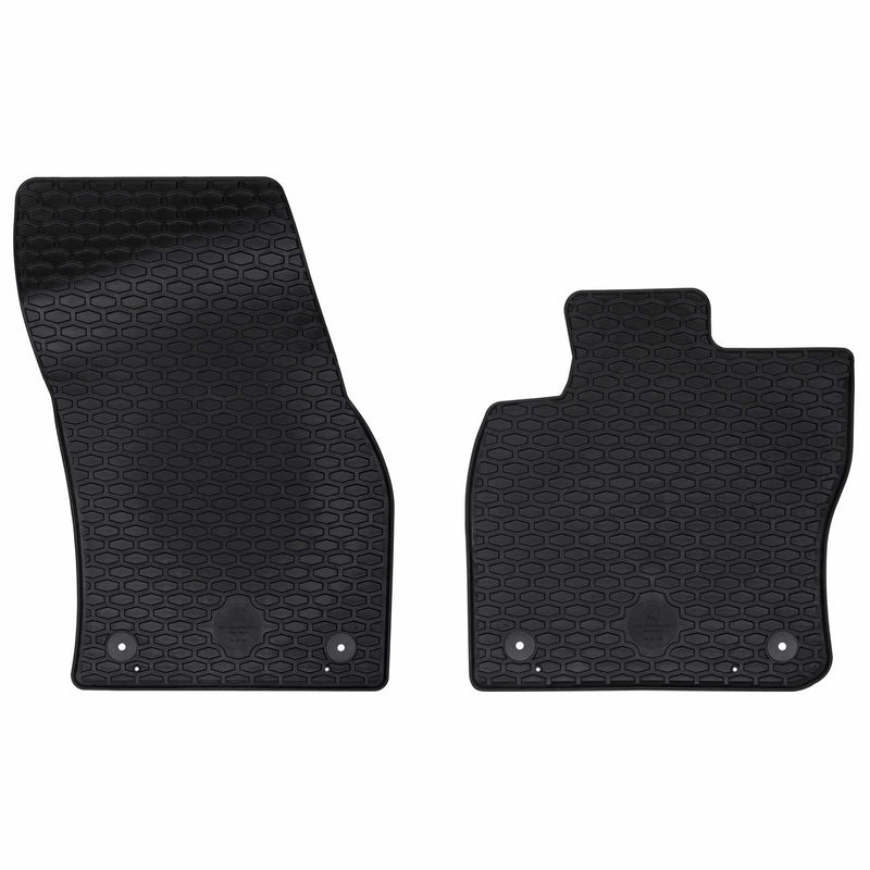 Vidaxxl alfombrillas para coche 2uds goma negra