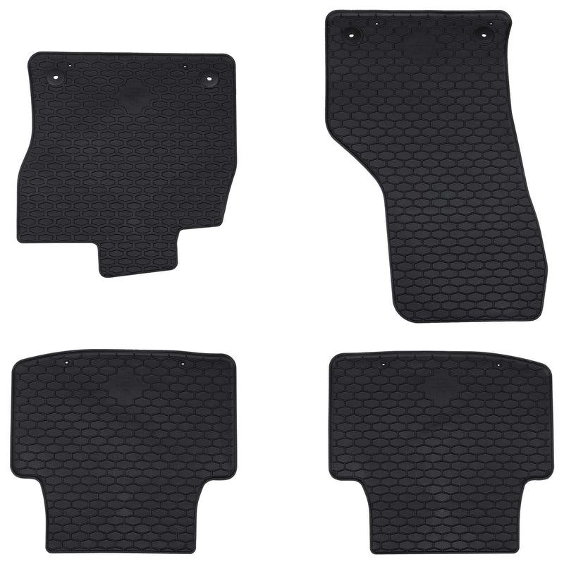 VidaXL alfombrillas de coche 4 uds negras VW para Passat B8 goma