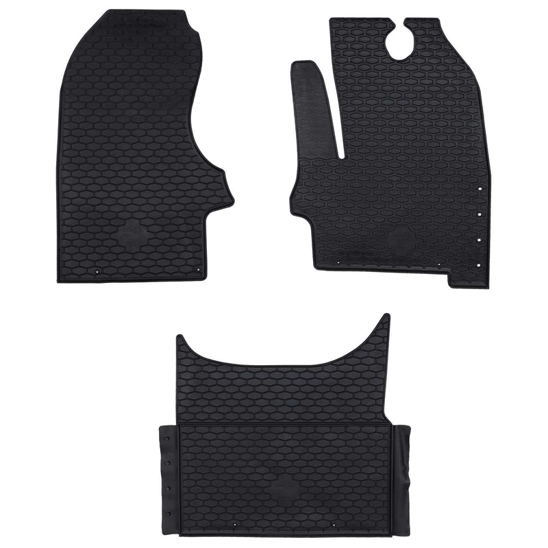 Vidaxxl alfombrillas coche 3uds goma negra iveco daily