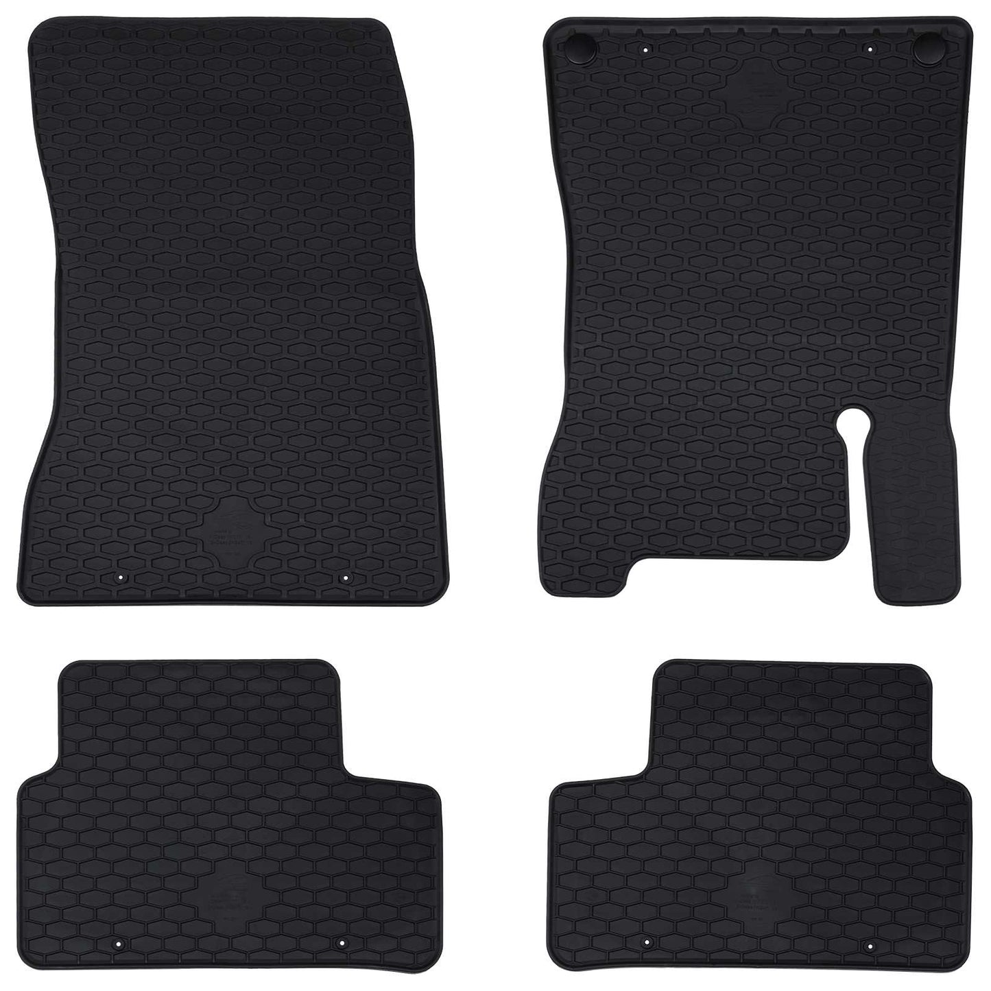 Vidaxl autobodemmat 4 pcs zwart rubber