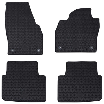 Vidaxl autobodemmat 4 pcs zwart kamiq , scala rubber