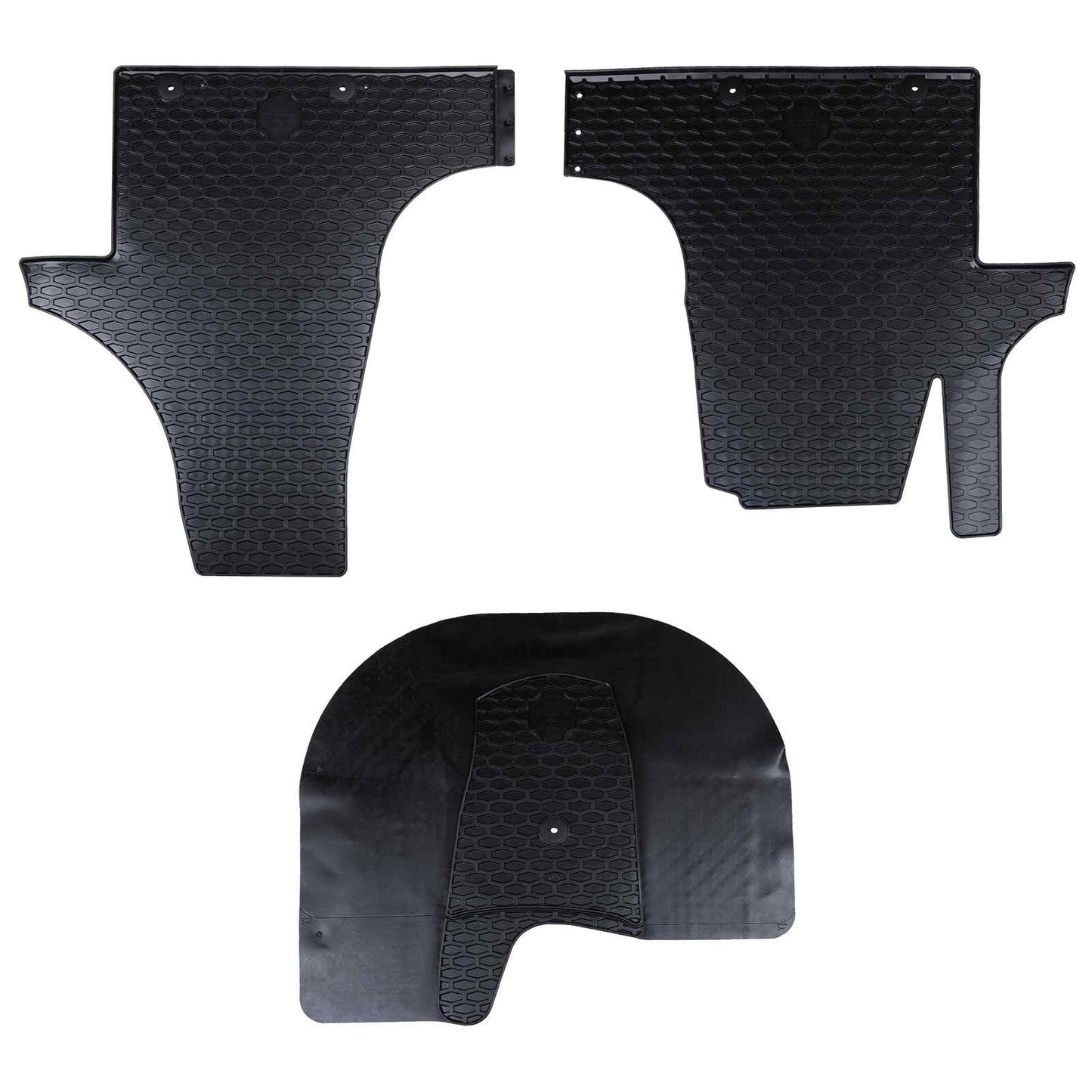 Tappetini per auto VidaXL 3 pezzi neri VW T5, T6, per gomma Multivan