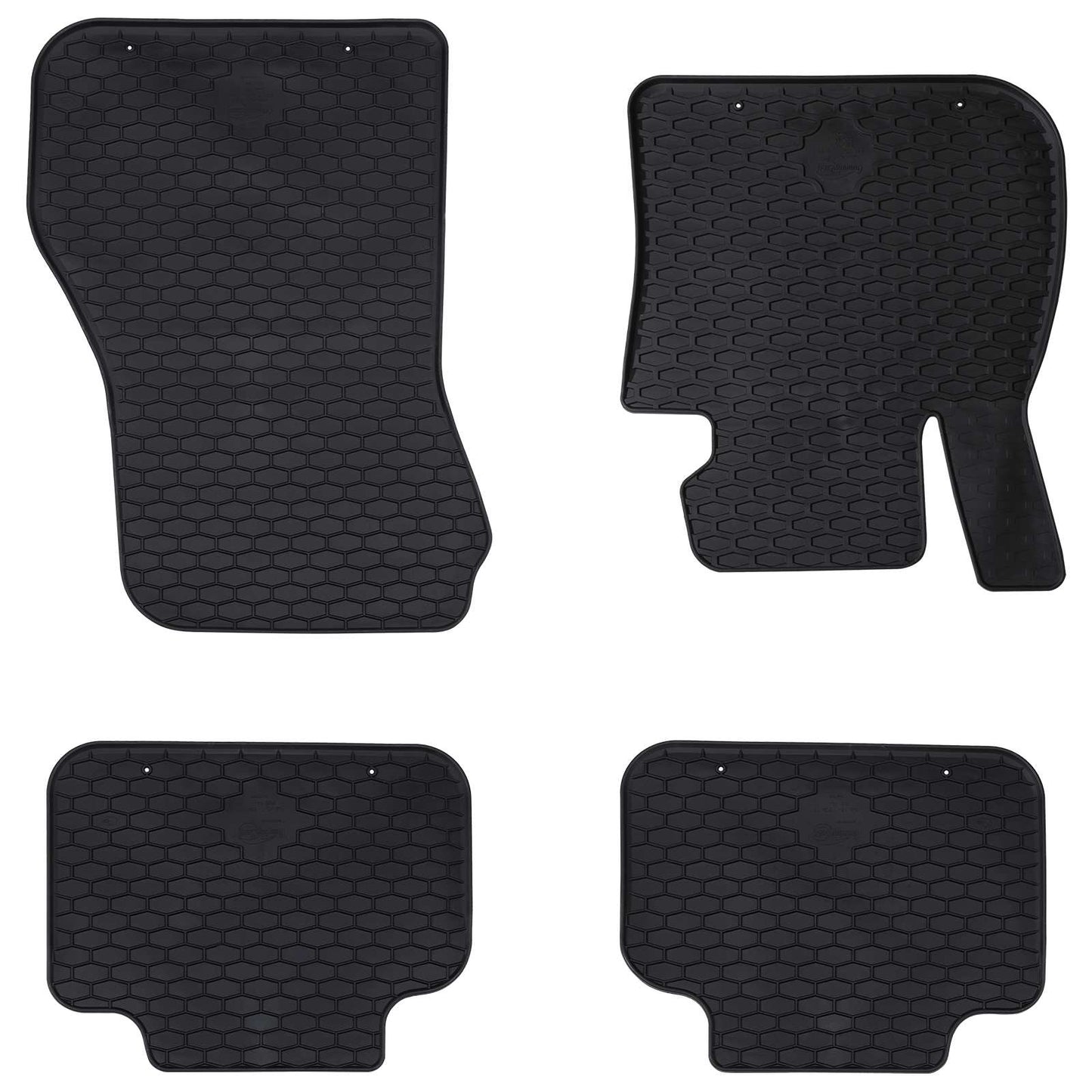 Tappetini per auto VidaXL 4 pezzi in TPE nero